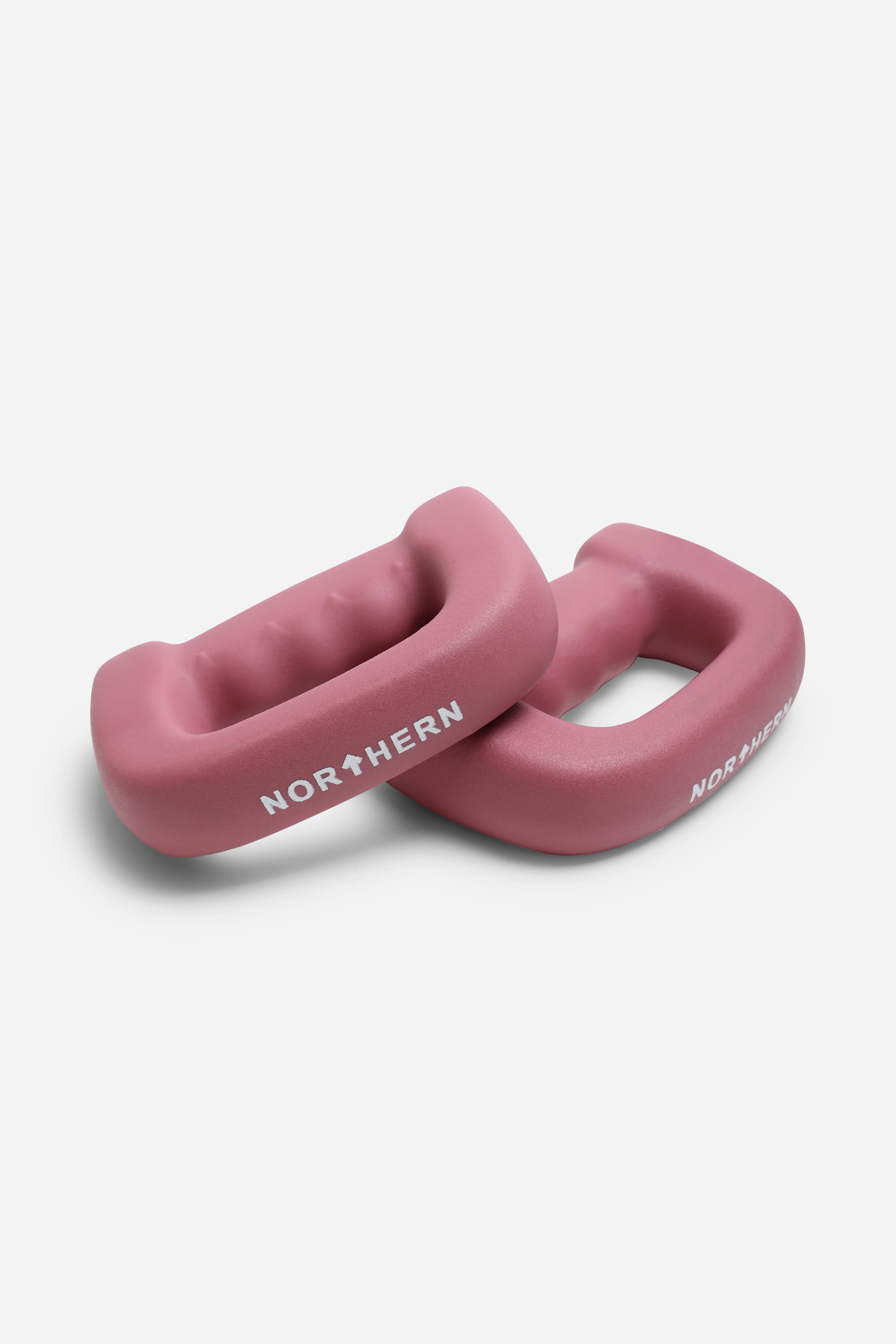 Northern Dusk Pink Hand Dumbbells D Shaped Boxing Exercise Weights Pair - 4kg x 2 (8kg) - Image 3