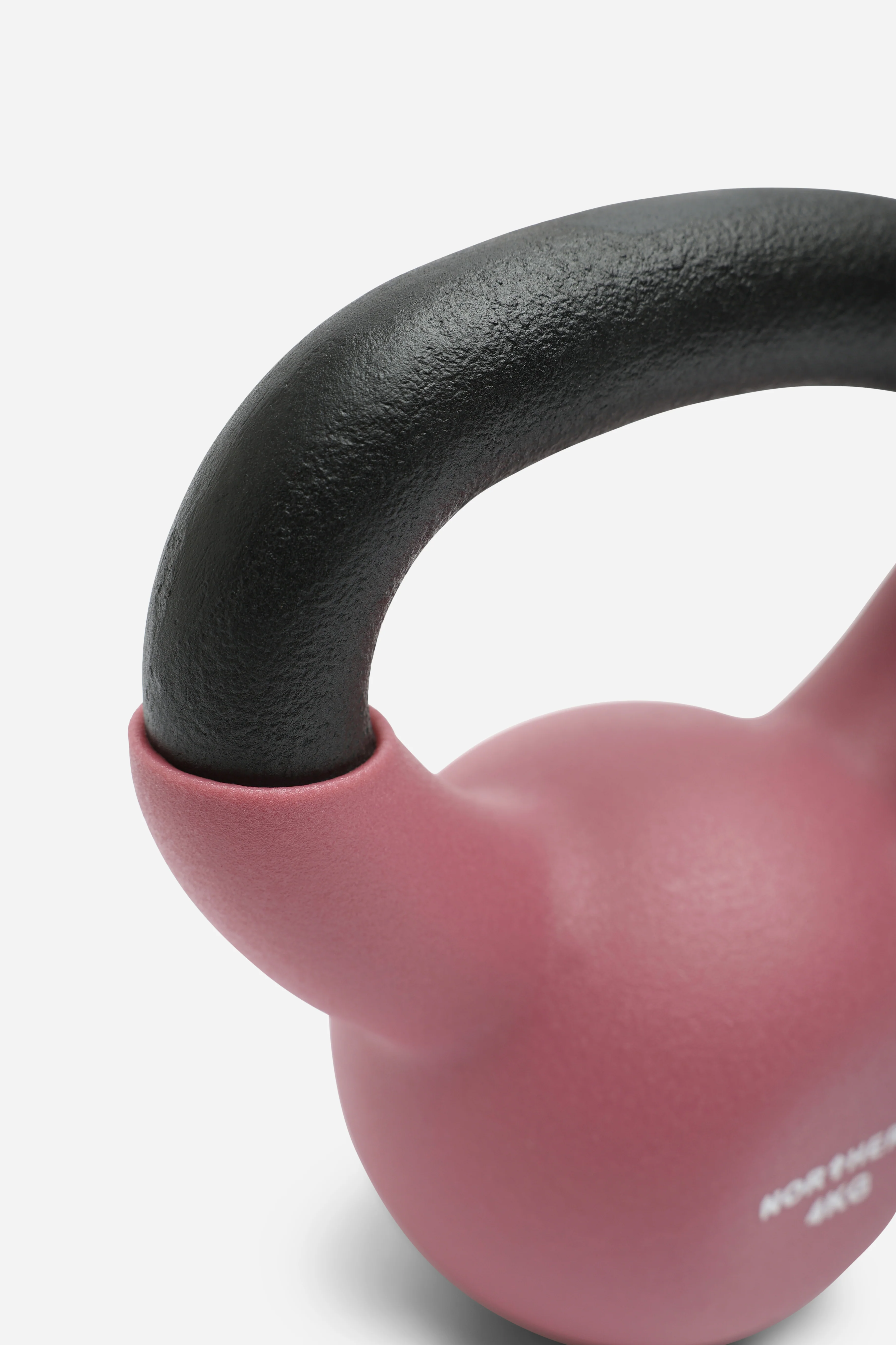 Northern Dusk Pink Neoprene Coated Cast Iron Kettlebells - 4kg - Image 3