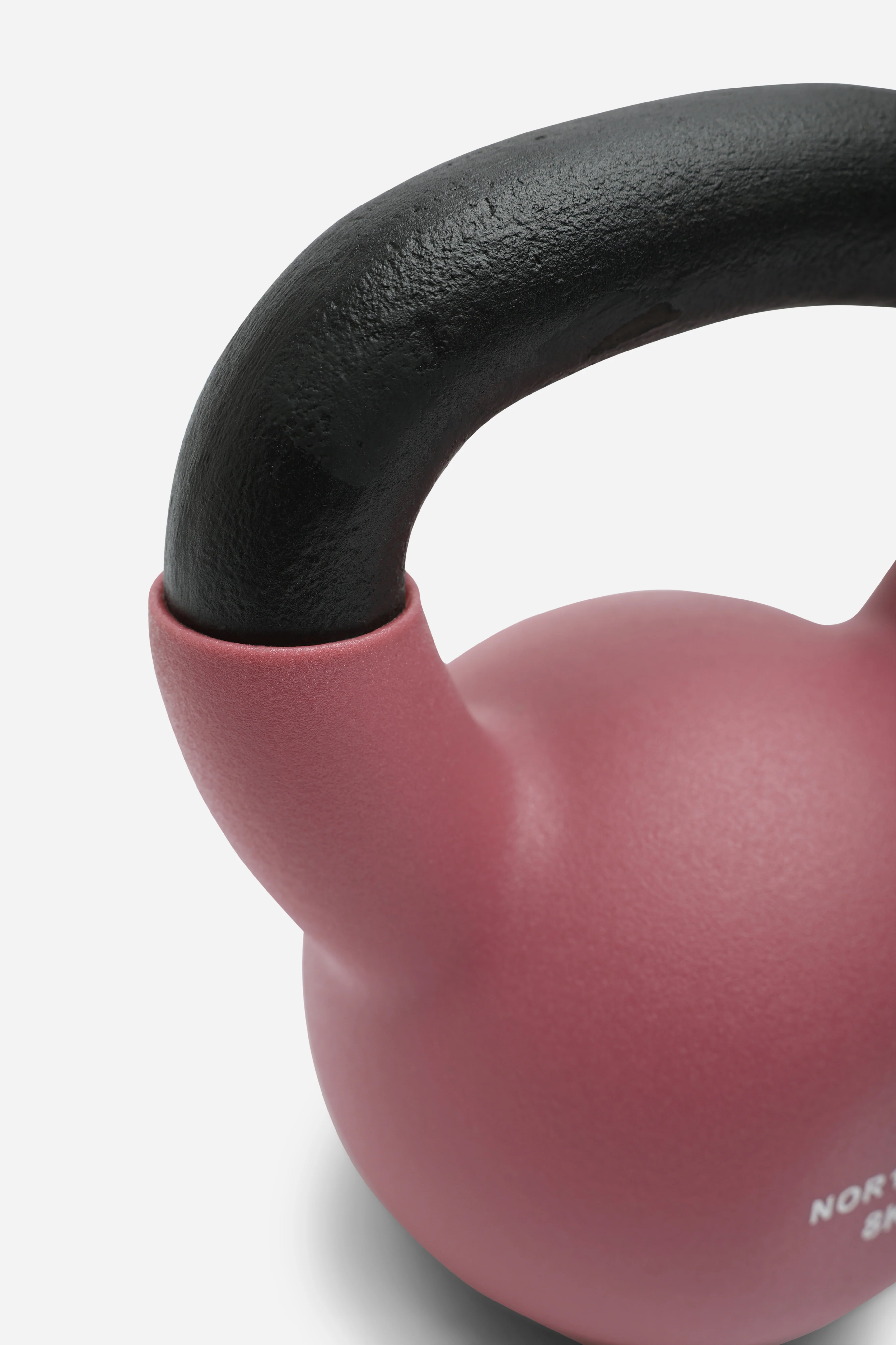 Northern Dusk Pink Neoprene Coated Cast Iron Kettlebells - 8kg - Image 3