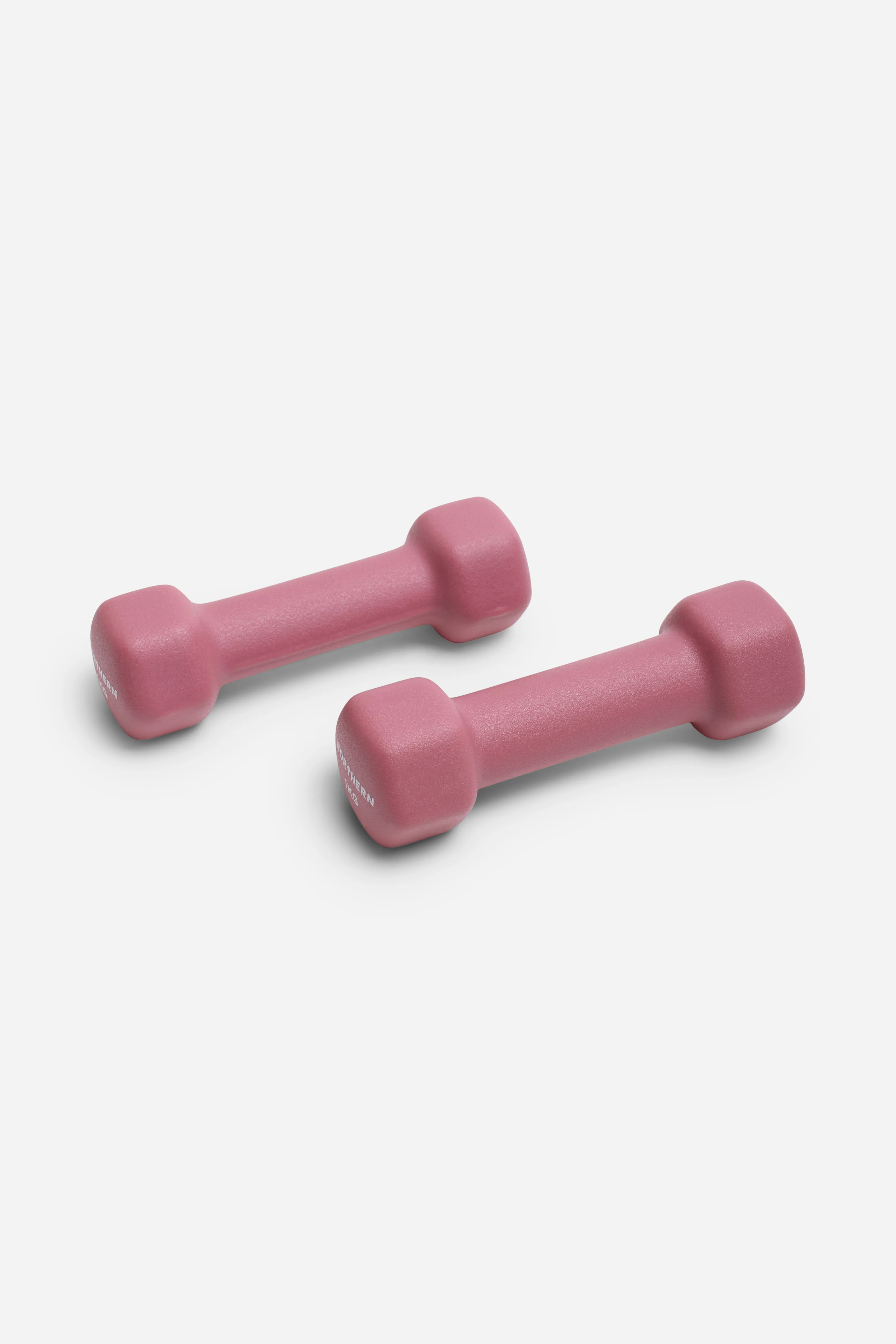 Northern Dusk Pink Neoprene Hex Dumbbells Pair - 1kg x 2 (2kg) - Image 2
