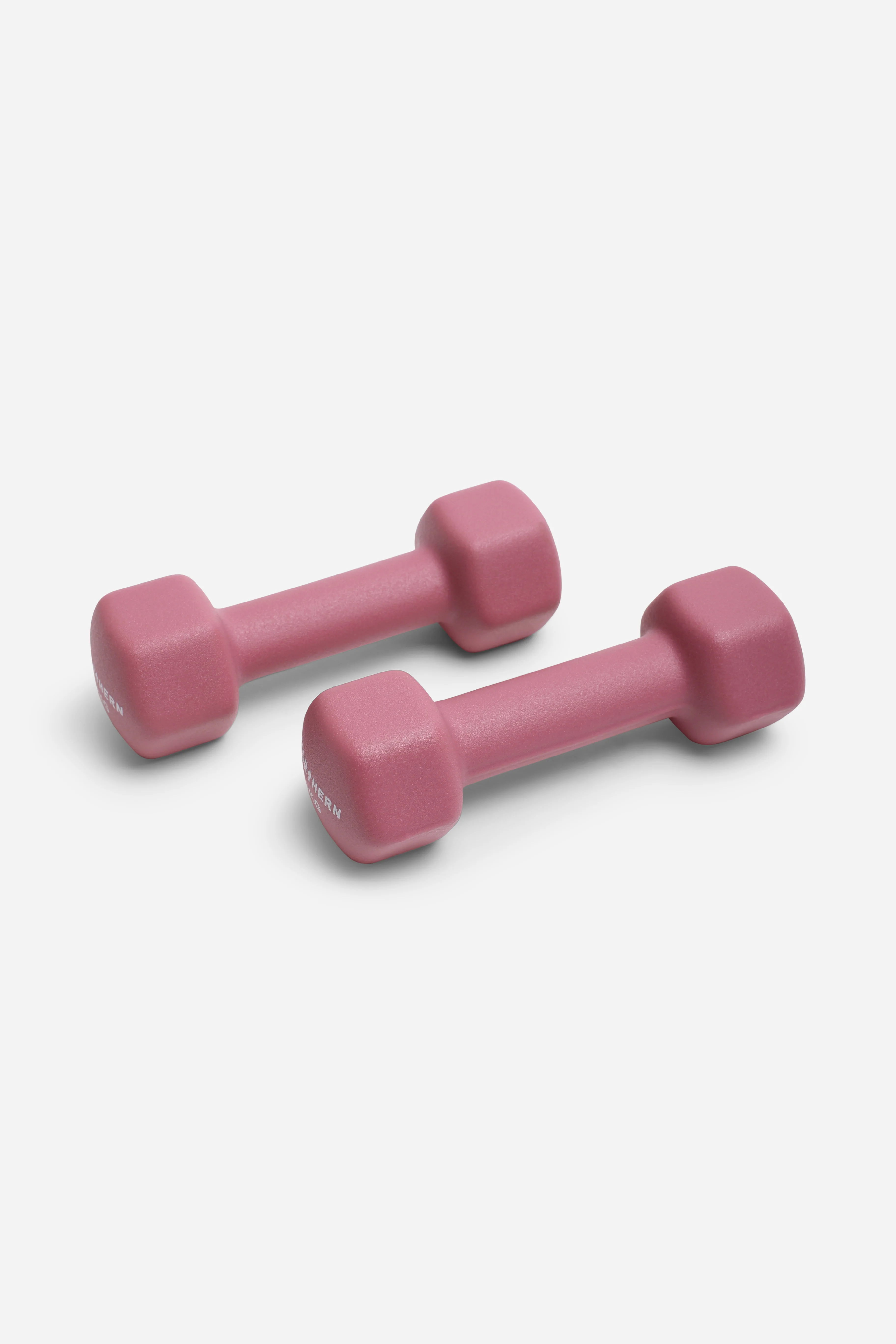Northern Dusk Pink Neoprene Hex Dumbbells Pair - 2kg x 2 (4kg) - Image 2