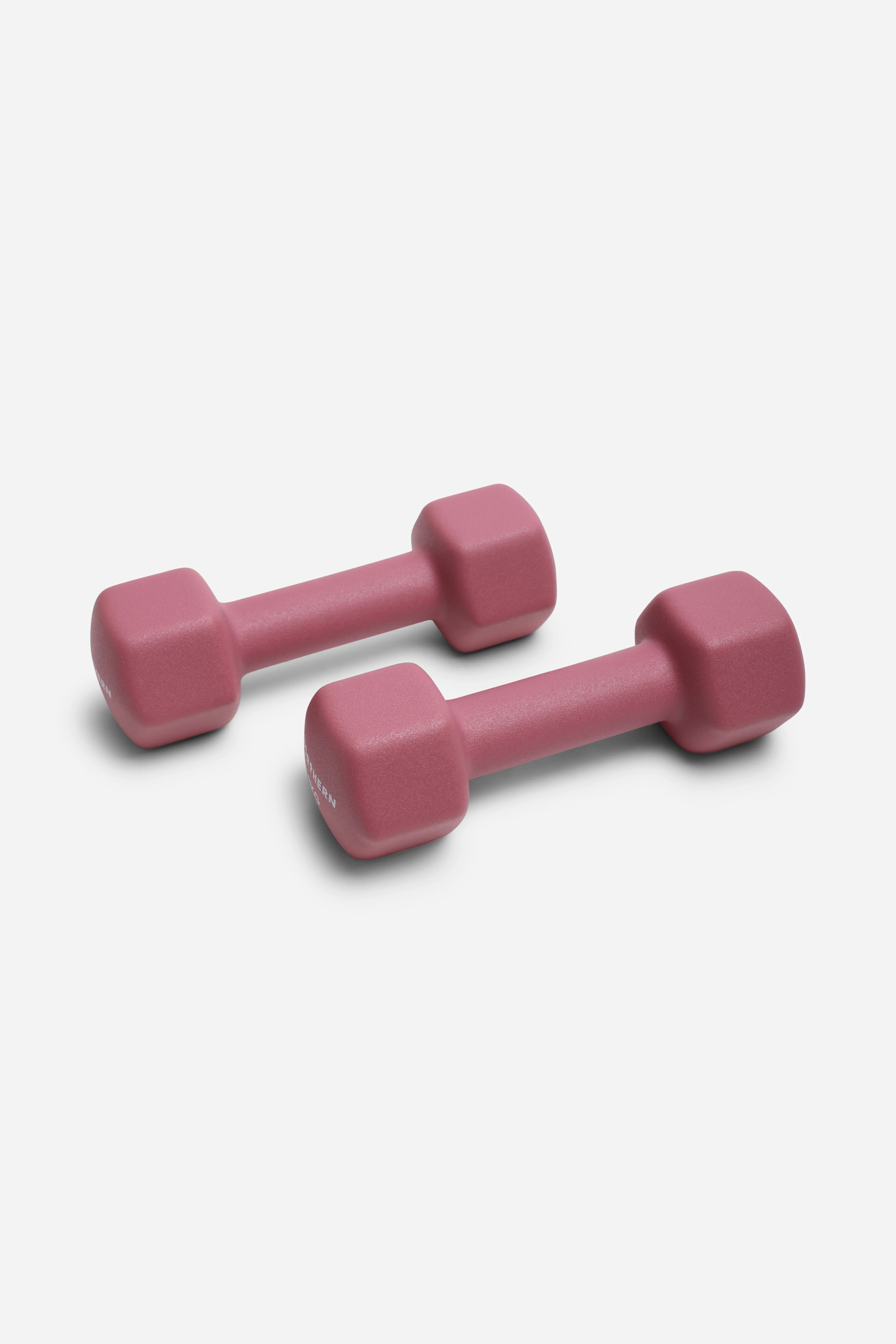Northern Dusk Pink Neoprene Hex Dumbbells Pair - 3kg x 2 (6kg) - Image 2