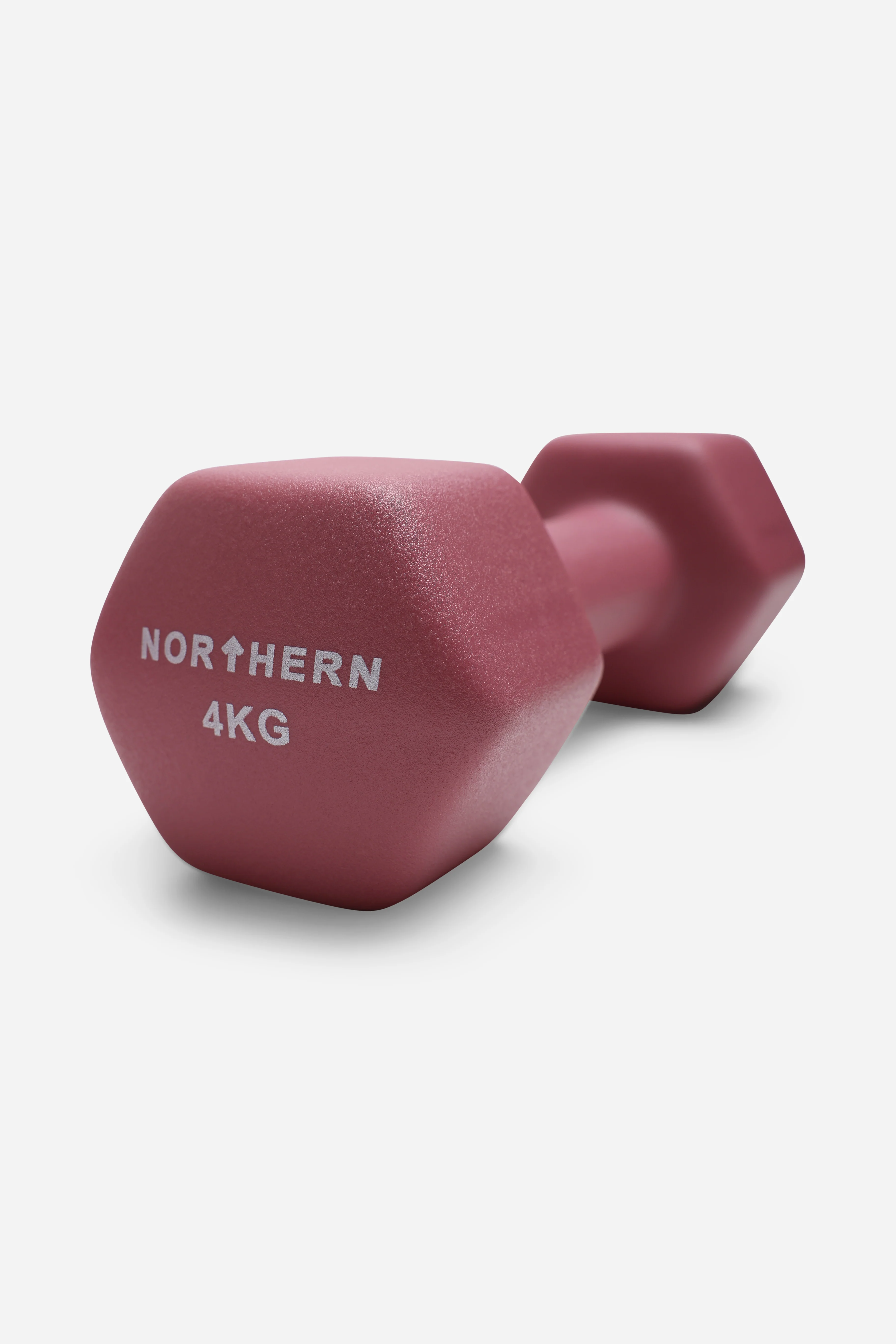 Northern Dusk Pink Neoprene Hex Dumbbells Pair - 4kg x 2 (8kg) - Image 3