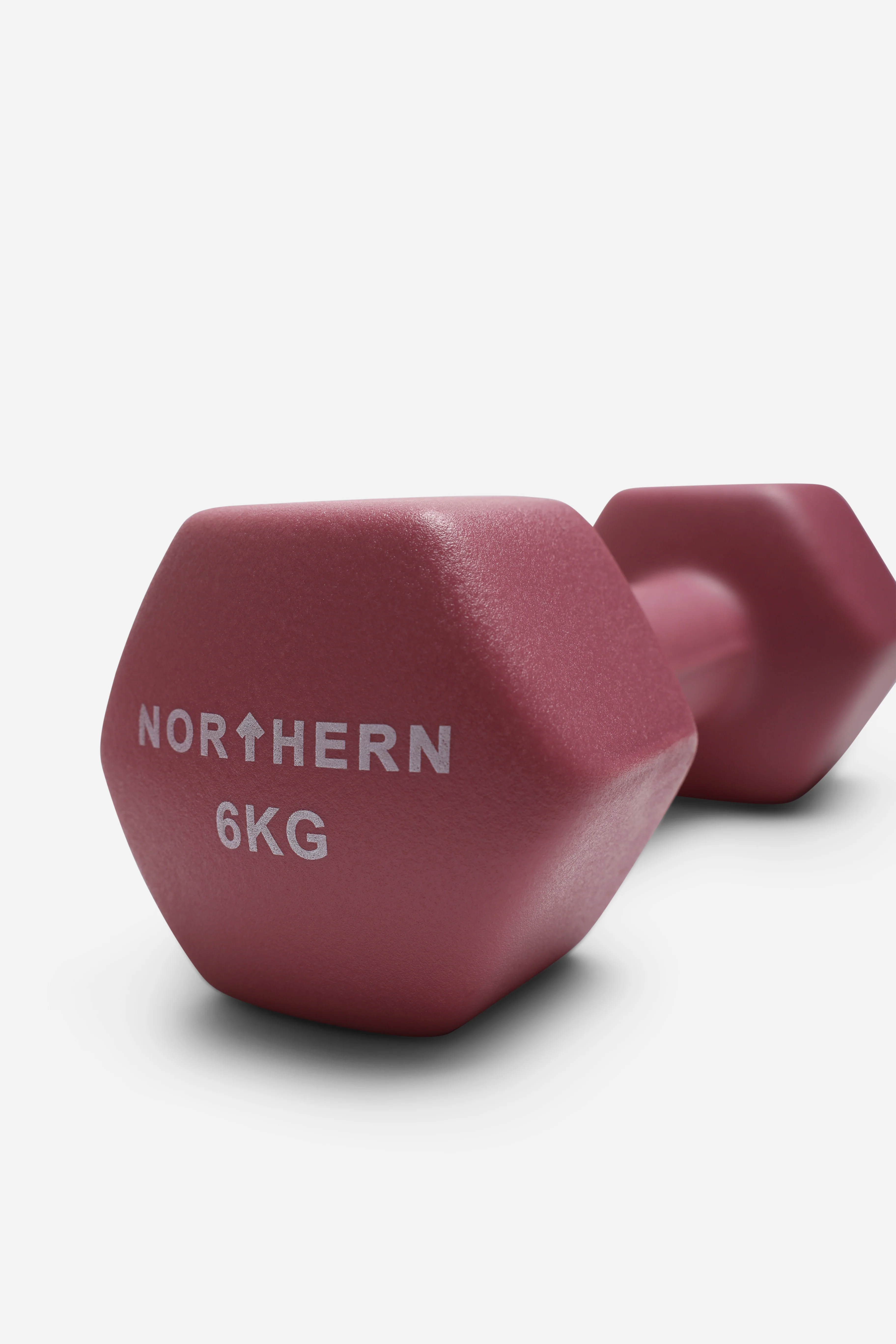 Northern Dusk Pink Neoprene Hex Dumbbells Pair - 6kg x 2 (12kg) - Image 3