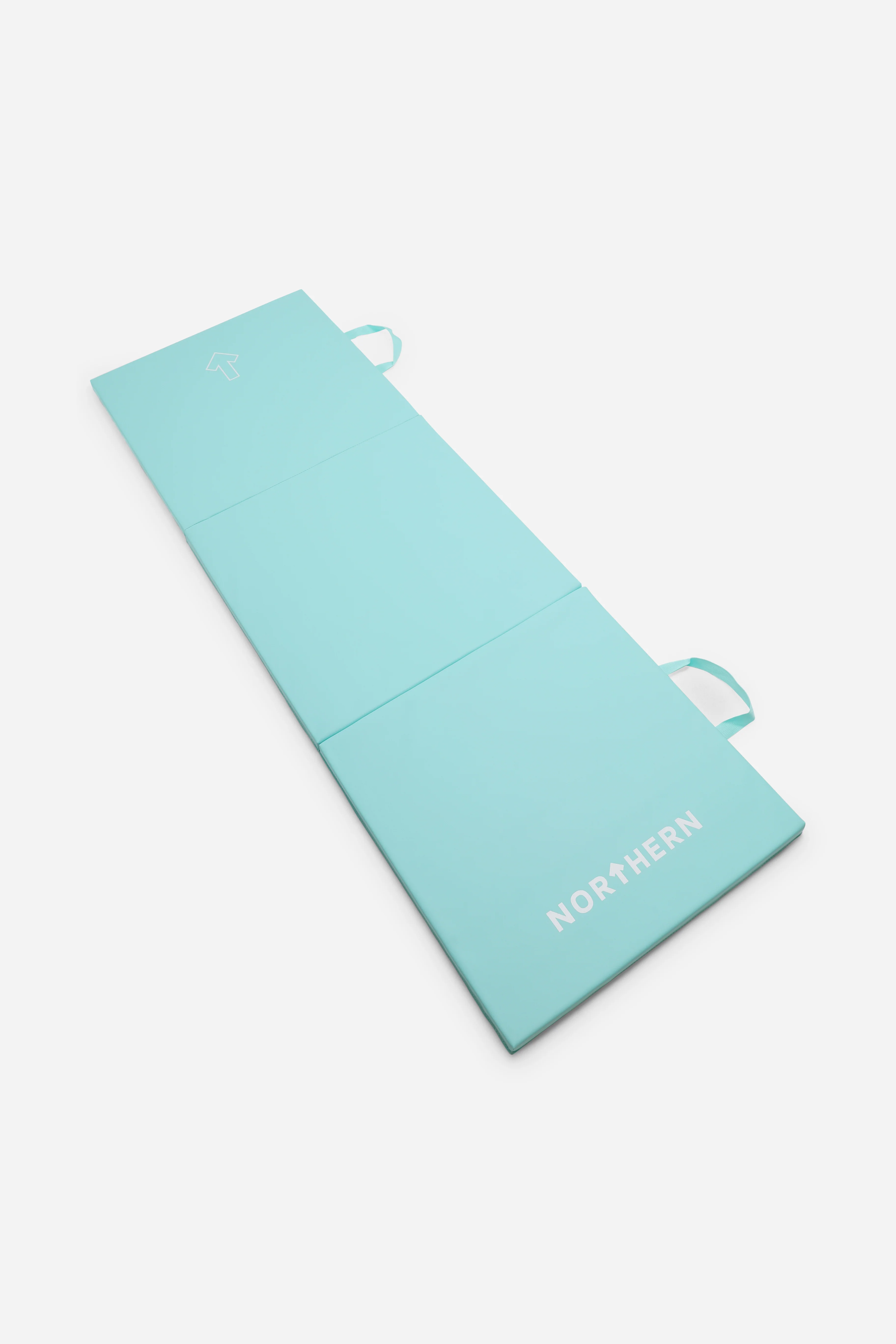 Northern Yoga Mat Tri-Folding Exercise Fitness Pilates Workout Non Slip 3 Panel Mat - Light Blue - Image 3