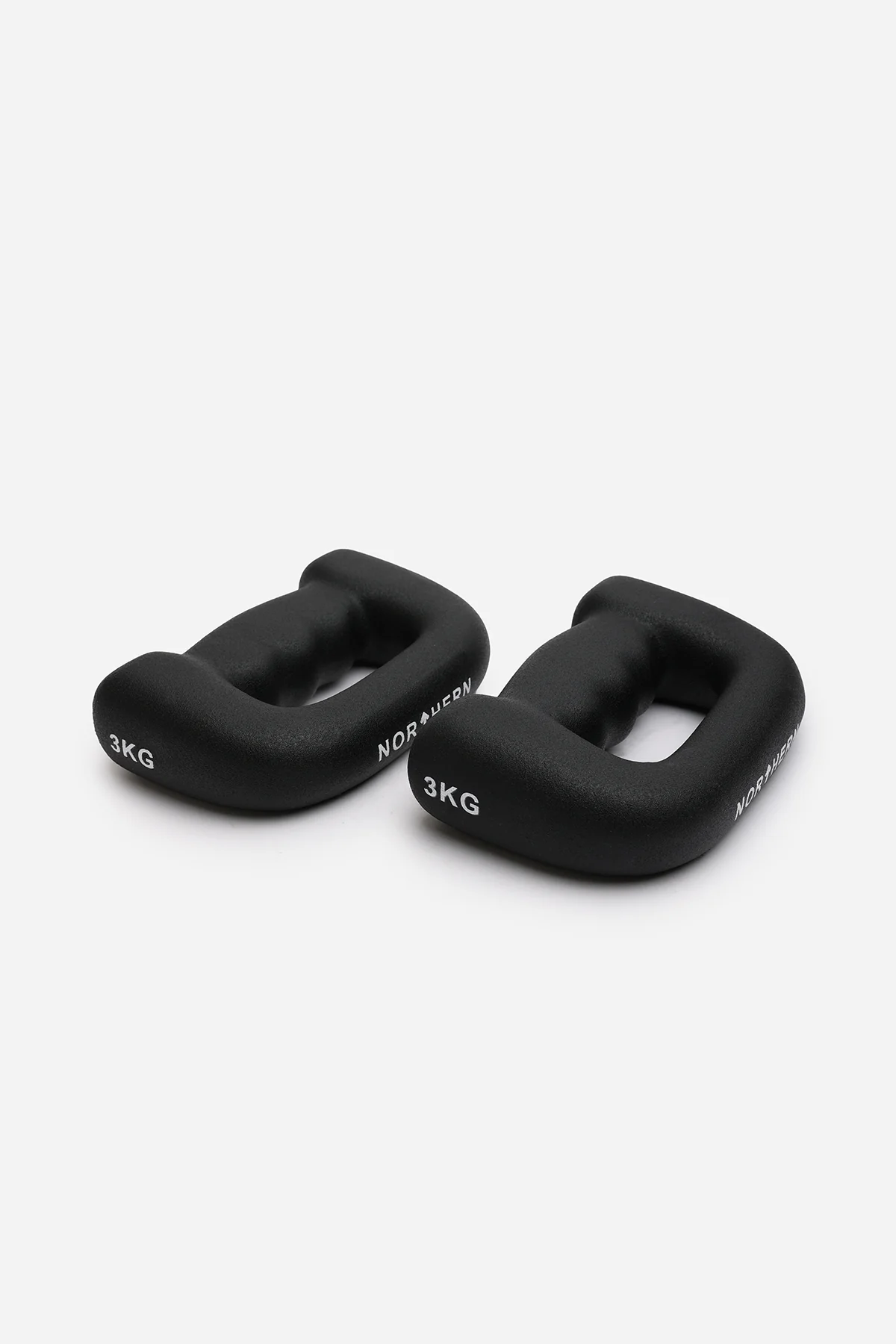 Northern Hand Dumbbells D Shaped Boxing Exercise Weights Pair - 3kg x 2 (6kg) - Image 2
