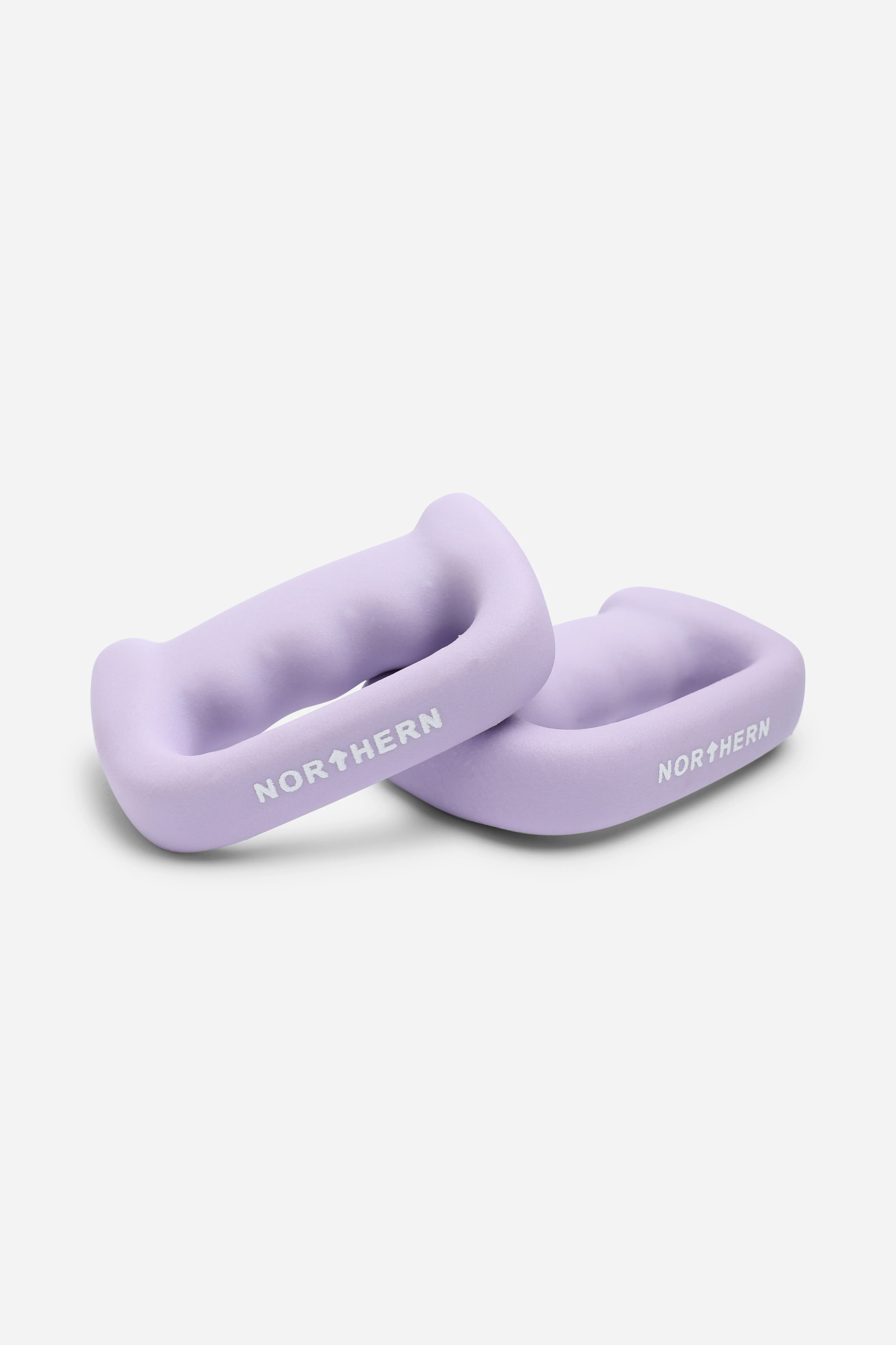 Northern Soft Lavender Hand Dumbbells D Shaped Boxing Exercise Weights Pair - 1kg x 2 (2kg) - Image 3