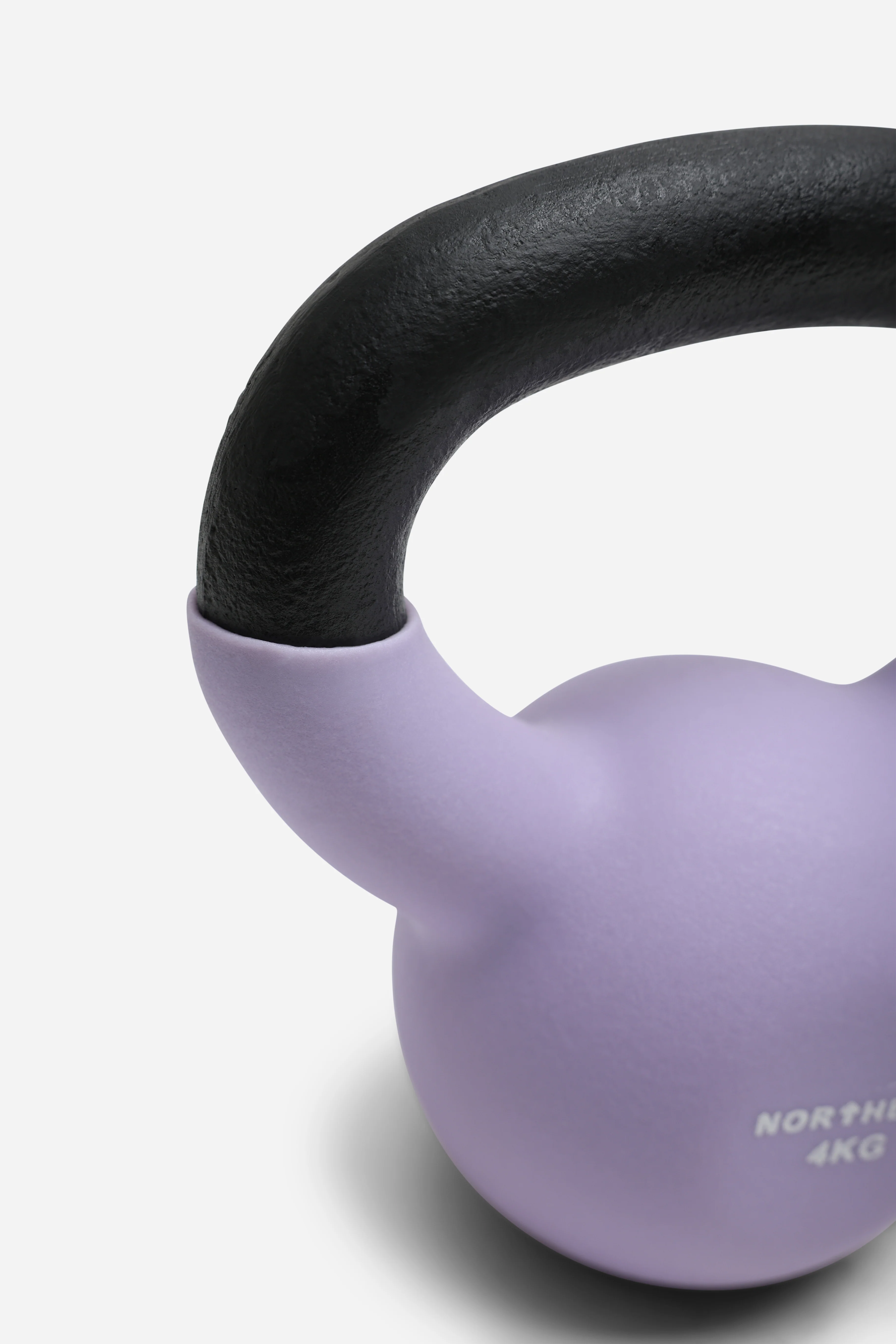 Northern Soft Lavender Neoprene Coated Cast Iron Kettlebells - 4kg - Image 3