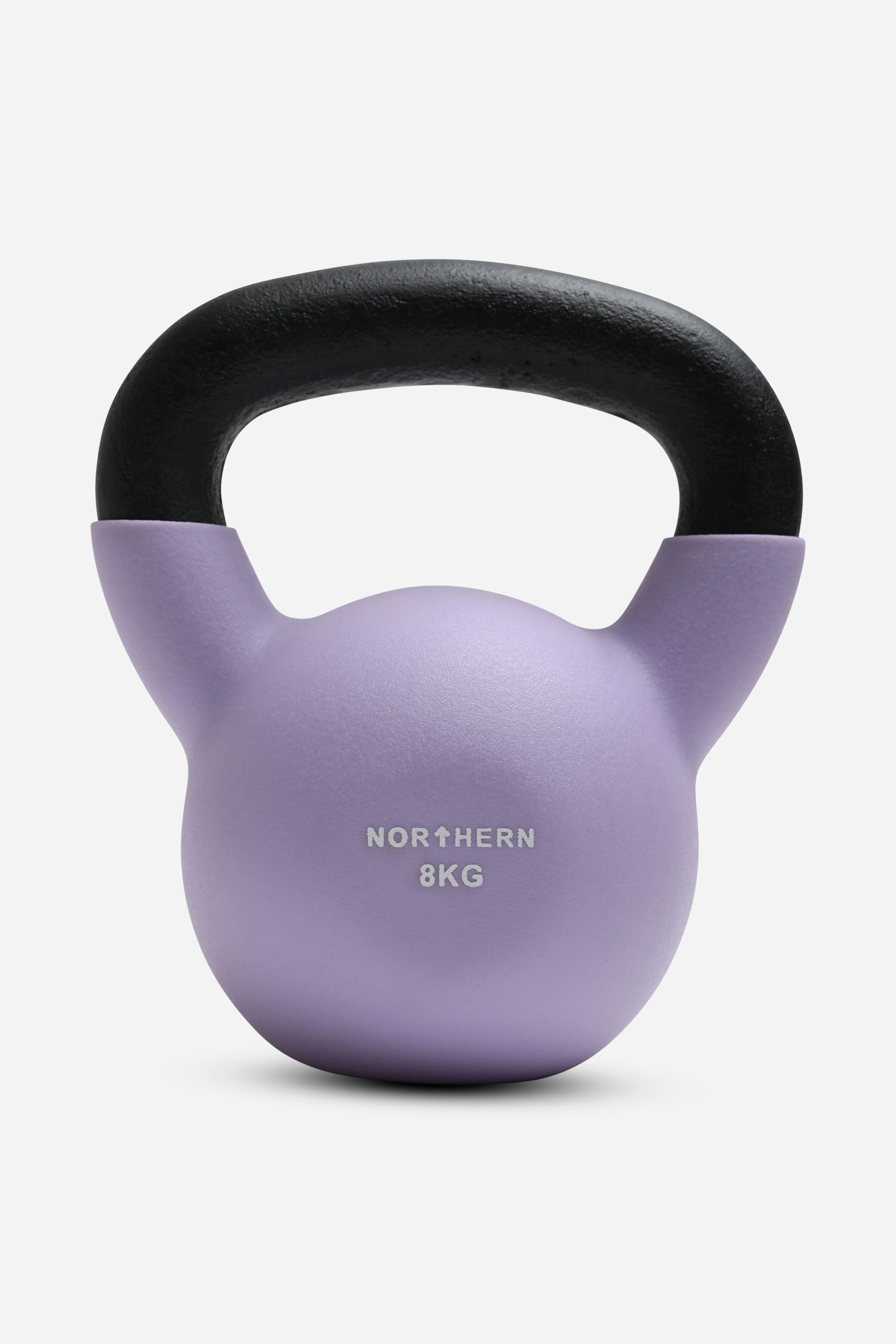 Northern Soft Lavender Neoprene Coated Cast Iron Kettlebells - 8kg - Image 2