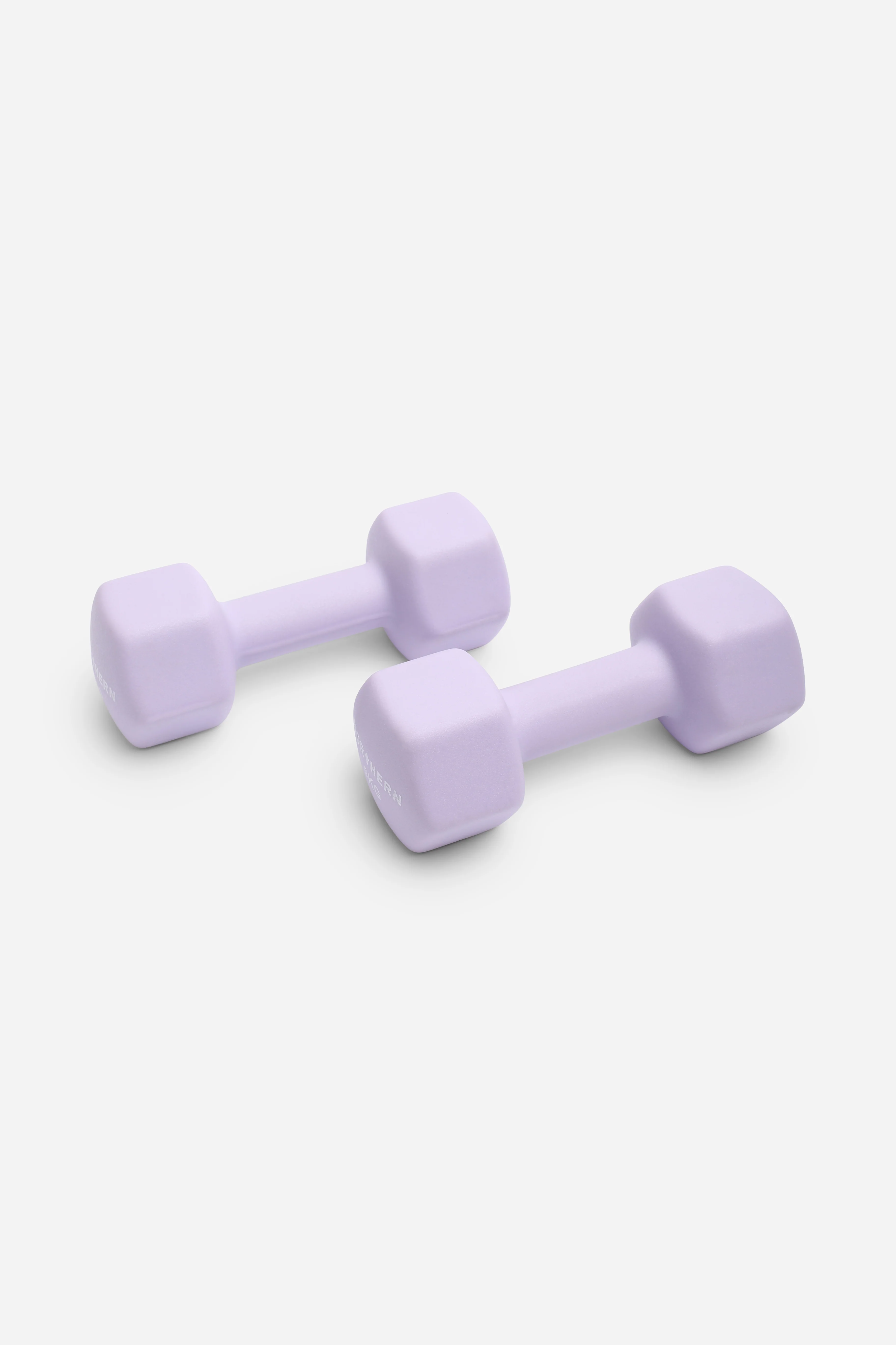 Northern Soft Lavender Neoprene Hex Dumbbells Pair - 6kg x 2 (12kg) - Image 2