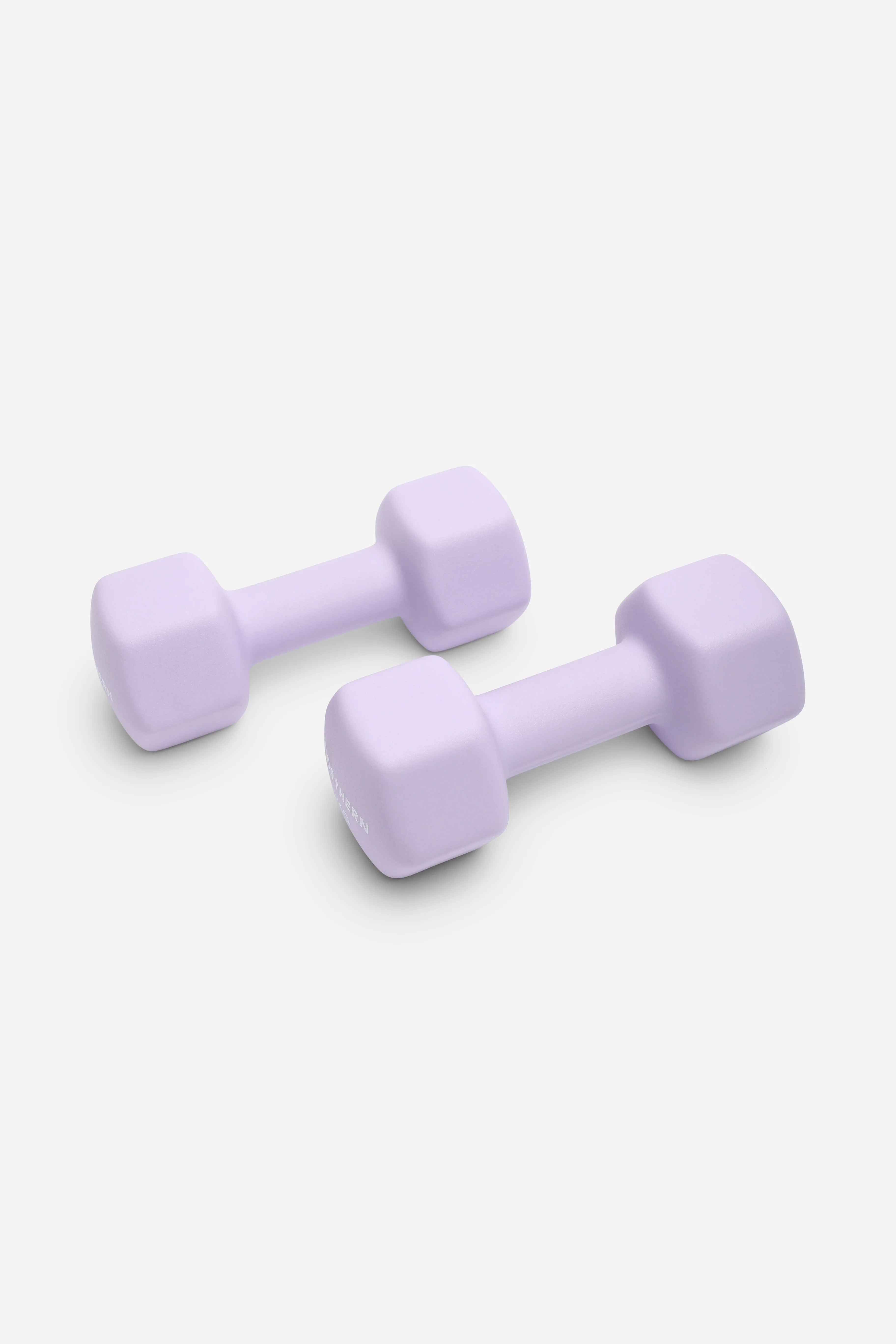 Northern Soft Lavender Neoprene Hex Dumbbells Pair - 8kg x 2 (16kg) - Image 2